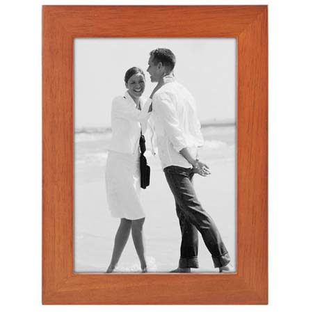 Malden Linear Wood Photo Frame, 5x7in, Light Walnut