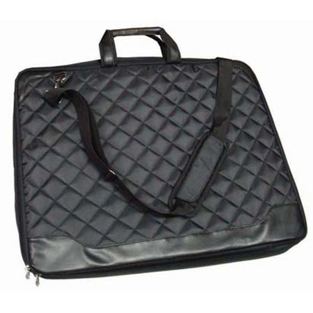 Martin Universal Design Weber 1853 Series, Quilted Nylon with Leatherette Trim Portfolio, Size: 17x22", Color: Black