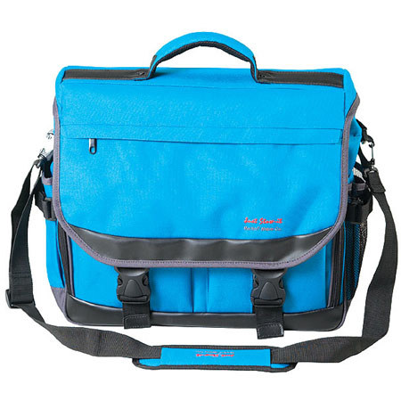 Martin Universal Design Just Stow It Series, Soft Fabric Ultimate Messenger Bag, for Notebooks or artist pads up to 14x17", 22" Diagonal, Color: Ocean Blue.