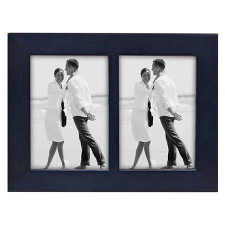 Malden Linear Series Wood Photo Frame, 3.5x5in, Blue