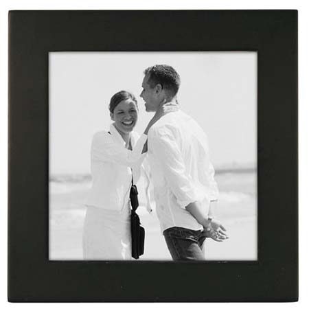 Malden International Malden Linear Series Wood Photo Frame, 5x5in, Black