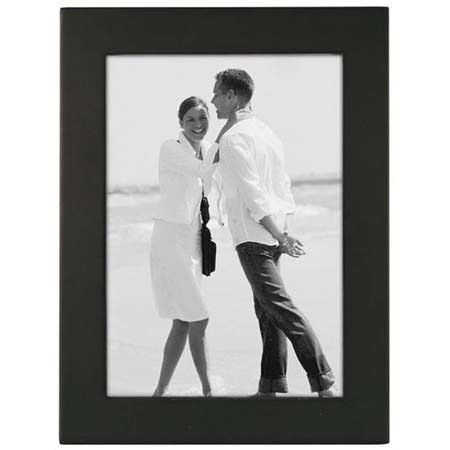 Malden Linear Series Wood Photo Frame, 5x7in, Black