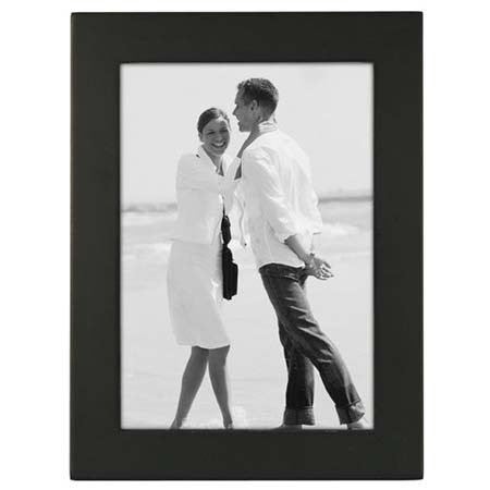 Malden International Linear Series Wood Frame for 6x8" Photograph, Black