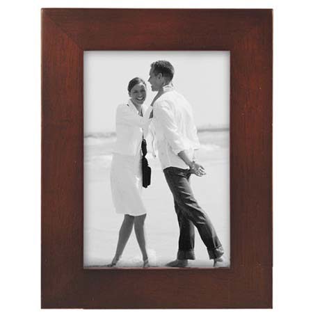 Malden International Linear Series Wood Frame for 4x6" Photograph, Dark Walnut
