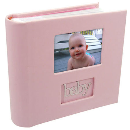 Malden International Baby Series, Bound Photo Album, Holds 100 4x6" Photos, 1 per Page, Color: Pink Expressions.