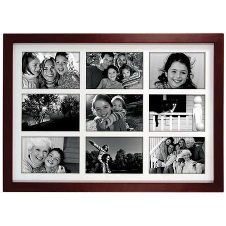 Malden Linear Contemporary Frame, 4x6in, Dark Walnut