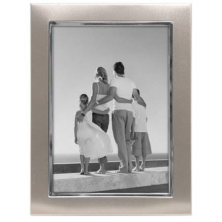 Malden International Uptown Metal Frame, 8x10 Photo, 2 Toned Silver
