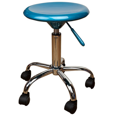 Martin Universal Posing Stool, 17-23.5in, Metallic Blue