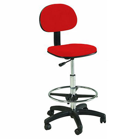 Martin Stiletto Drafting Height Chair, Red