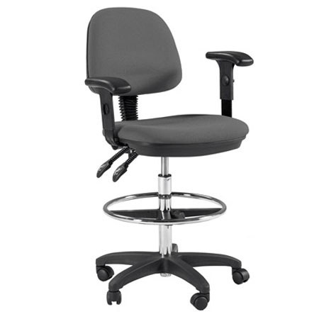Martin Universal Design Feng Shui Drafting Height Chair, Gray