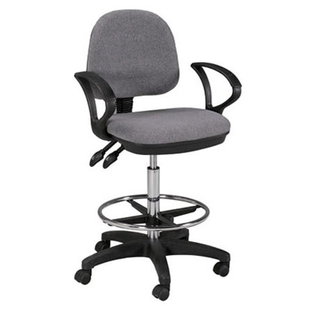 Martin Universal Design Vesuvio Drafting Height Seating Chair, Gray