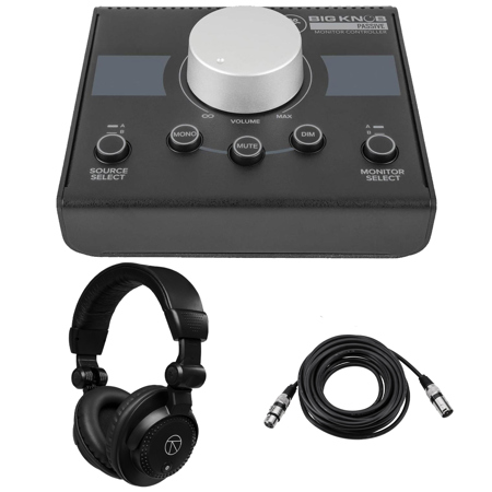 Mackie Big Knob Passive 2x2 Studio Monitor Controller with Headphone & Cable with Headphone & Cable