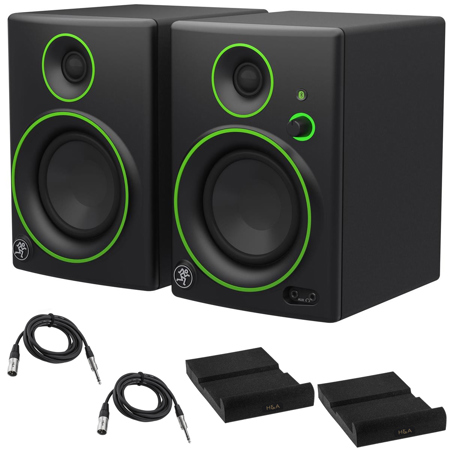 Mackie 2x CR4-XBT 4" Multimedia Monitors with Isolation Pads & Cables