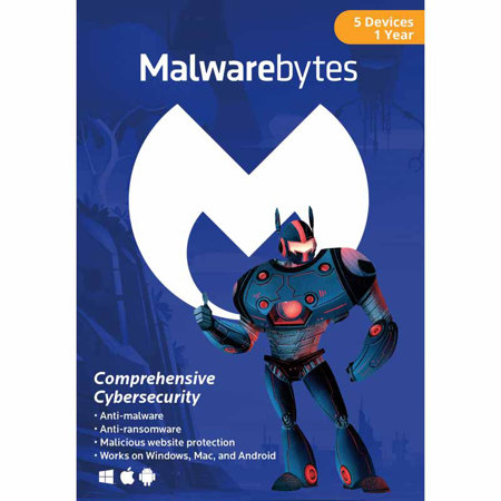 Malwarebytes Anti-Malware 3.0 - 5 Device/1 Year with Key Card-Download