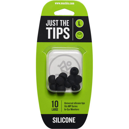 Mackie Silicone Tips Kit for MP Series In-Ear Headphones, 10 Tips, Large