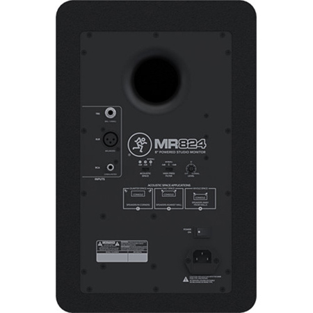 Mackie MR824 8" 85W 2-Way Powered Studio Monitor, Single + Software Bundle