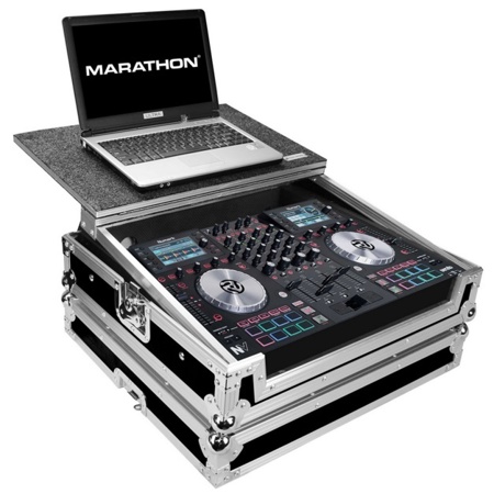 Marathon Flight Road Case with Laptop Shelf for Numark NV Serato DJ Music Controller, Black