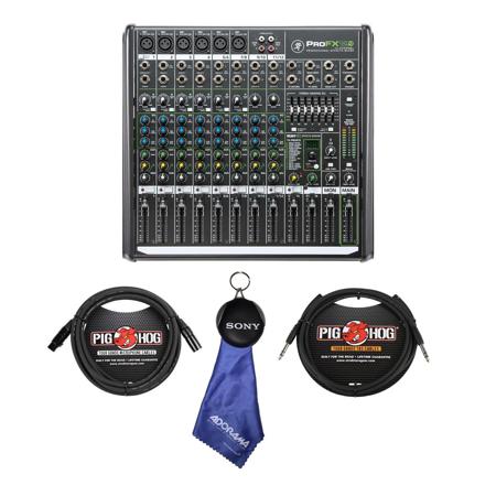 Mackie ProFX12v2 12-Channel Professional FX Mixer with USB With Accessory Kit