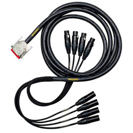 Marshall Electronics 5' DB25 to 4x XLRF Input and 4x XLRM Output AES Cable