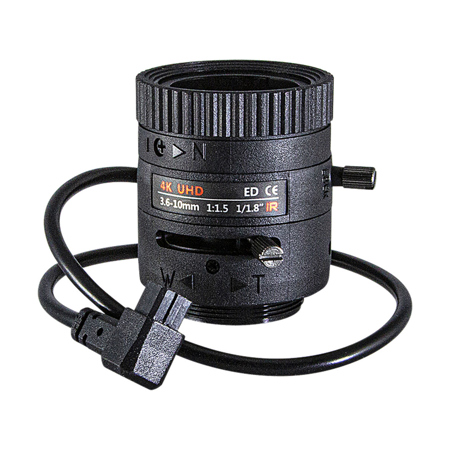 Marshall Electronics 8MP 3.6-10mm f/1.5 Varifocal CS-Mount Lens, Black
