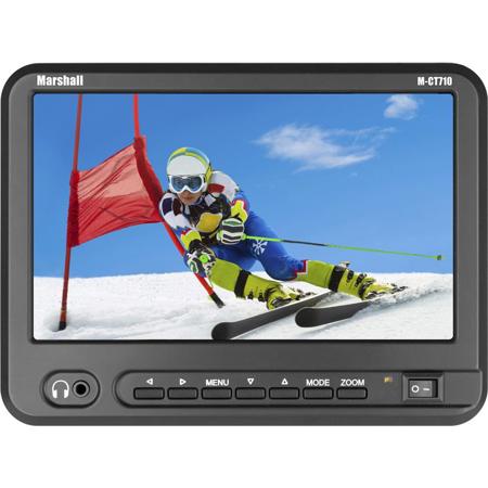 Marshall Electronics M-CT710 7" TFT LCD Camera-Top Monitor with AA Battery Plate