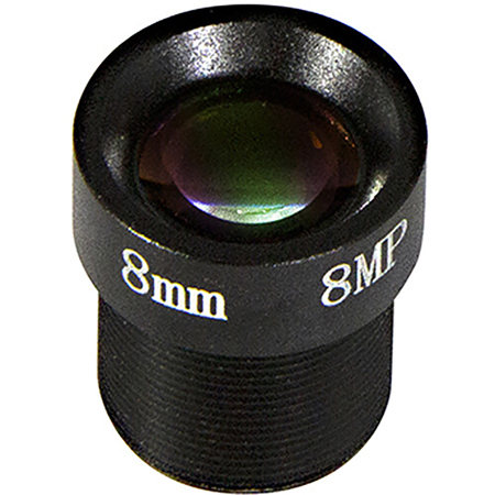Marshall Electronics 8MP 8mm f/1.8 M12 Lens, Black