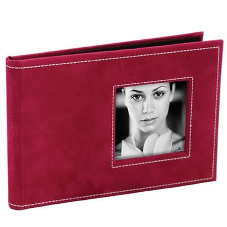 Malden Rio Suede Bound Photo Album, 24-4x6, Fuschia