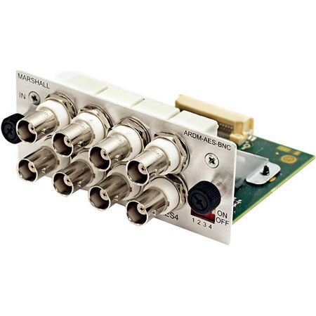 Audio Input Module with 4 Unbalanced AES/EBU and 4 Passive Loop Through Outputs for the Digital Audio Monitors