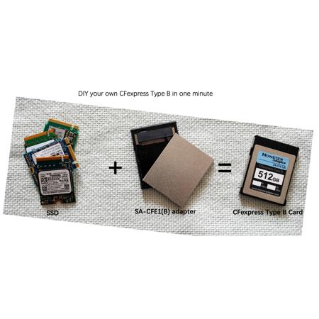 Monster Adapter SA-CFE1B M.2 NVMe SSD to CFexpress Type B Card Converter