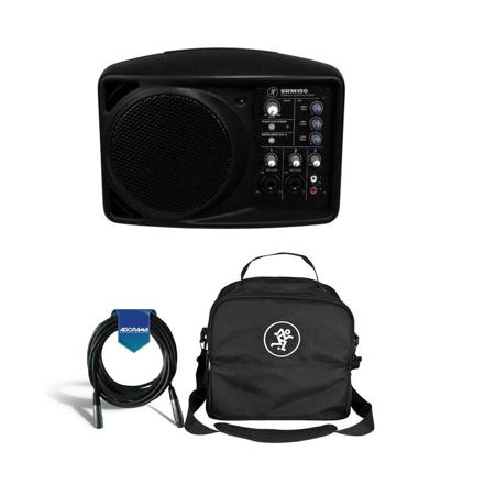 Mackie 5.25in Compact Powered PA System, 150W W/Mackie Speaker Bag /20' Mic Cabl