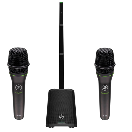 Mackie SRM-Flex 1300W Column PA System with Built-in Mixer W/Mackie EM-89D Mic