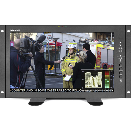 Marshall Electronics V-LCD171MD 17.3" Full HD LED Monitor with Desktop Stand, 3GSDI and HDMI