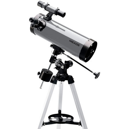 Meade 114EQ-AST: 4.5" 1000mm f/8.8 Equatorial Reflecting Telescope (Short Tube) with German-Type Equatorial Mount, 2 Eyepieces, 5x24 Viewfinder & Tripod