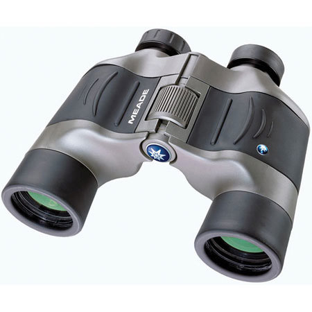 Meade 8x42 Travel Series, Weather Resistant Porro Prism Binocular with 8.0 Degree Angle of View.