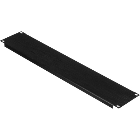 Middle Atlantic 2 Space (3 1/2") Flanged Aluminum Blank Panel, Black Brushed Finish