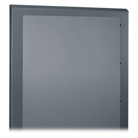 24 SP. (42 ) DT WLL RCK WITH PLEXI DOOR, FITS 20 DEEP EQUIP., BLCK FINISH