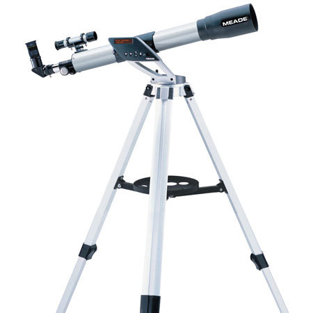 Meade NGC-70TC: 70mm f/11.7 Self Guided Altazimuth Refractor with 2 Super Plossl Eyepieces, Red Dot Finder, Tripod