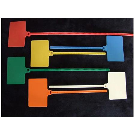 MEDTECH Forensics 2x3 9" Plastic Evidence Flag Wrap, Blank, 100 Pack, Red