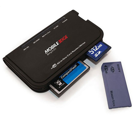 Mobile Edge Universal Card Reader/Writer USB 2.0, Black