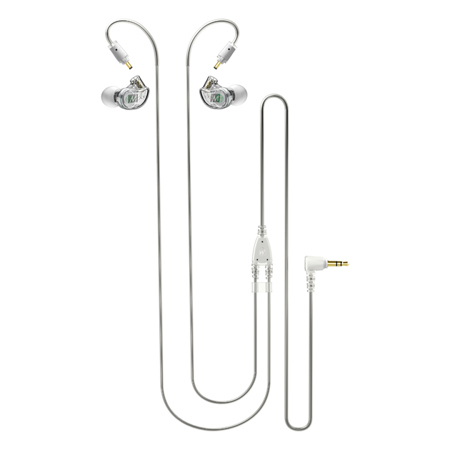 MEE audio M6 PRO 2nd Generation Musicians' In-Ear Monitors Wired + Wireless Bundle, Includes Stereo Audio Cable and Bluetooth Adapter, Clear