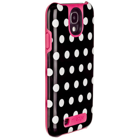 M-Edge Echo Case for Samsung Galaxy S4, Black / White Polka Dot