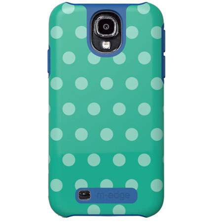 M-Edge Echo Case for Samsung Galaxy S4, Mint Polka Dots