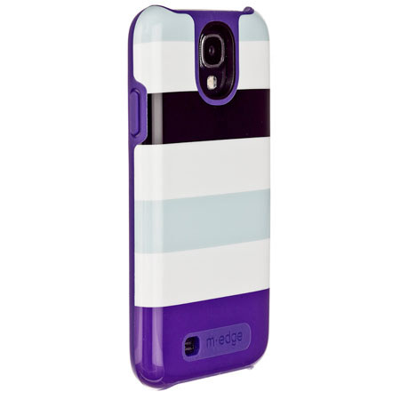M-Edge Echo Case for Samsung Galaxy S4, Purple Bold Stripes