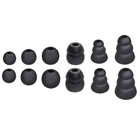 MEE audio Eartip Combo Set for M6 PRO and Other Earphones, Black (6 Pairs in Various Sizes)