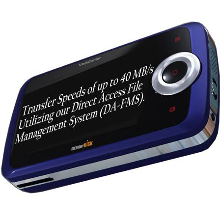 Memory Kick Si 160GB Data Backup Solution, Blue