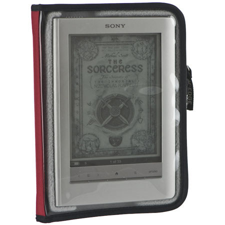 M-Edge Jacket for Sony Reader PRS-600 Touch, Red/Black