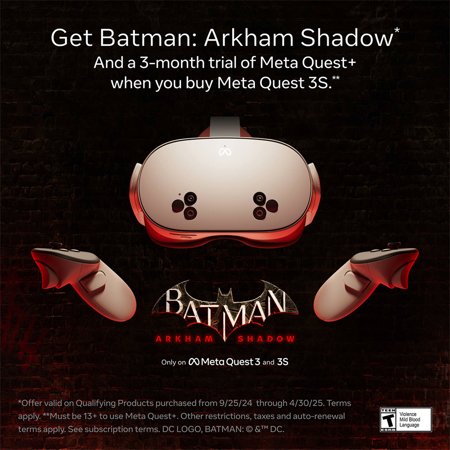 Amazon.com: Meta Quest 3S 128GB — Get Batman: Arkham Shadow