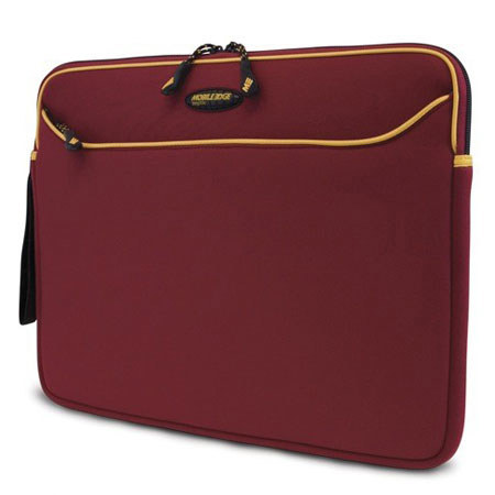 Mobile Edge 15.4in Slipsuit for Notebook, Red/Gold Trim