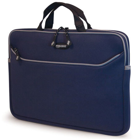 Mobile Edge 16in Notebook Slipsuit, Navy Blue/Platinum