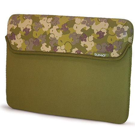 Sumo 13 inch Neoprene Camo Sleeve for Macbook - Green